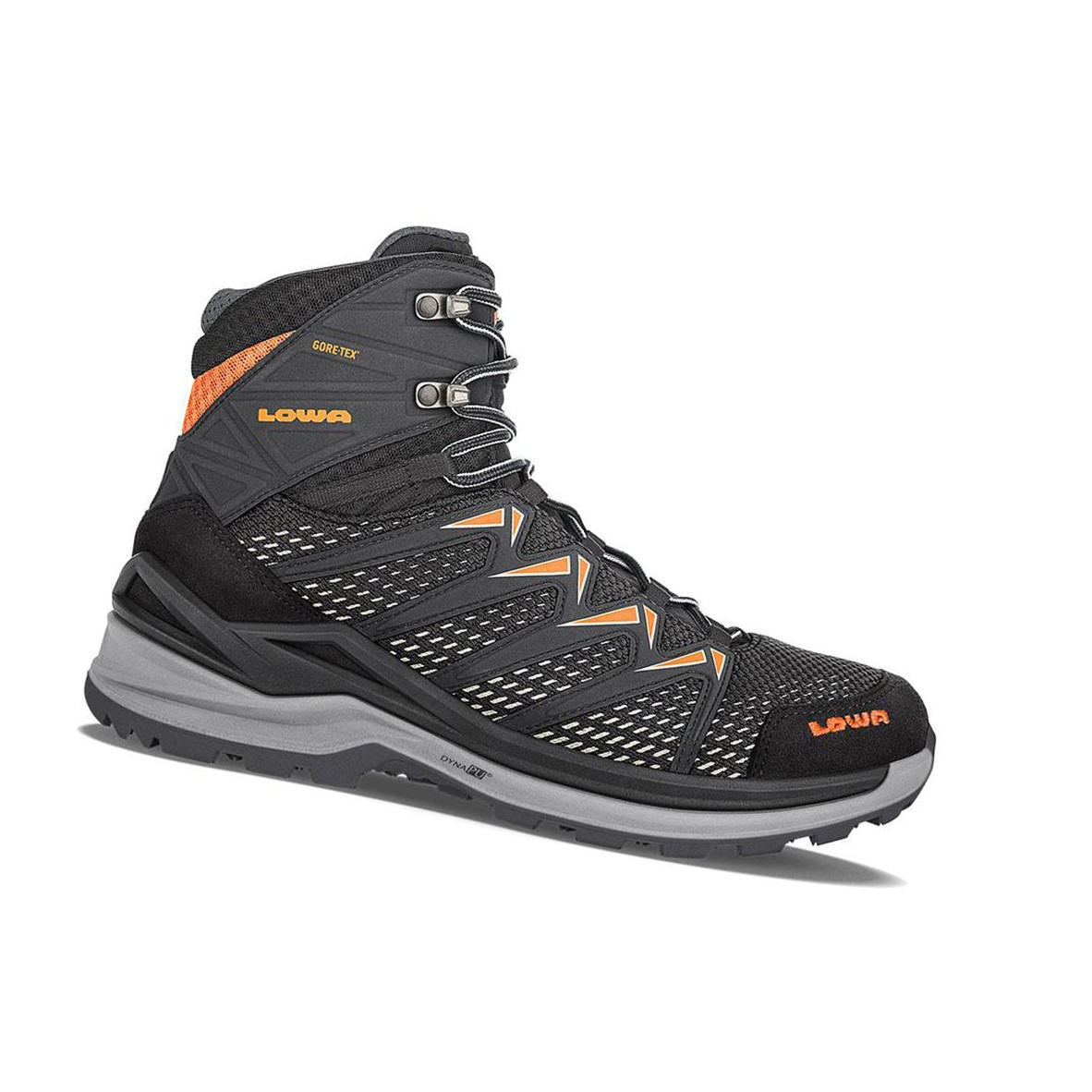 Lowa Innox Pro GTX Mid Wanderstiefel Herren Schwarz Orange | KZS-542731