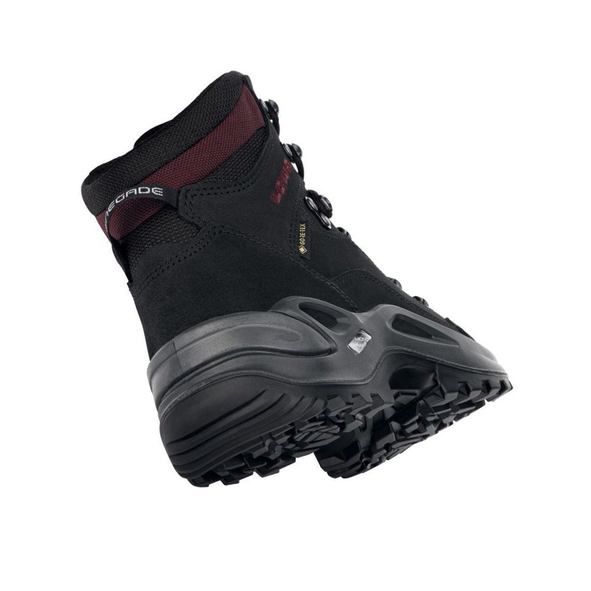 Lowa Renegade GTX Mid WS Wanderstiefel Damen Schwarz Bordeaux | LZP-275940