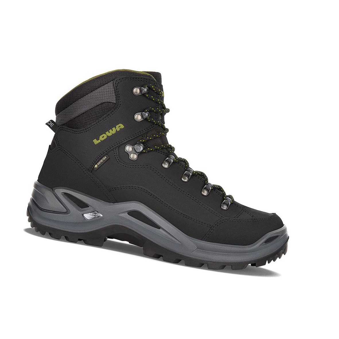 Lowa Renegade GTX Mid Wanderstiefel Herren Schwarz Olivgrün | UCZ-832147