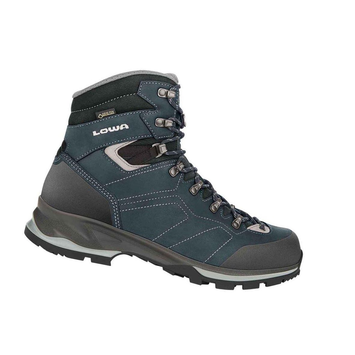 Lowa Santiago GTX Wanderstiefel Herren Navy Grau | RVX-208315