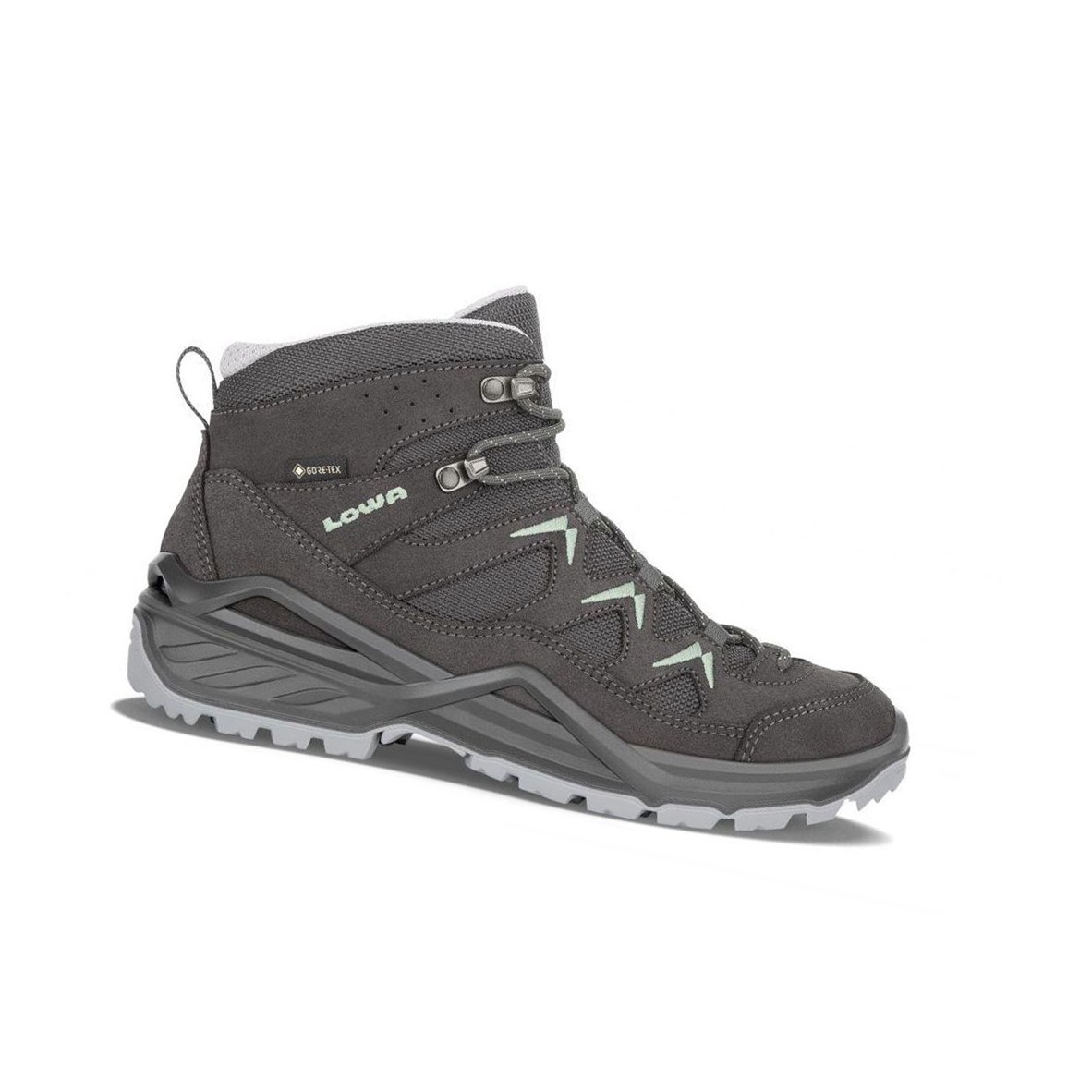 Lowa Sirkos Evo GTX Mid WS Wanderstiefel Damen Anthracite / Iceblue | ZKE-643718