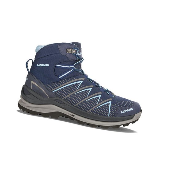 Lowa Ferrox Pro GTX Mid WS Wanderstiefel Damen Navy Blau | WEH-485609