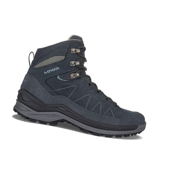 Lowa Toro Evo LL Mid WS Wanderstiefel Damen Navy Blau | UNY-849301